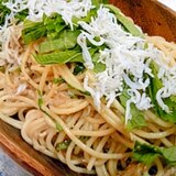 大葉とシラスの和風パスタ